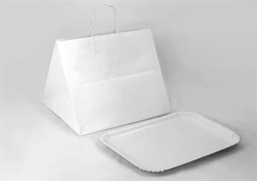 BORSA PIZZA/PASTICC. cm.37x33 h.31 KRAFT Bianco CONF.25 PZ.