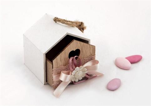 CASETTA di LEGNO - Cm.8x8x7