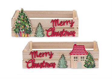 CASS. MERRY CHRISTMAS Set 1/2 cm.30x18x8 e cm. 33,5x20x8