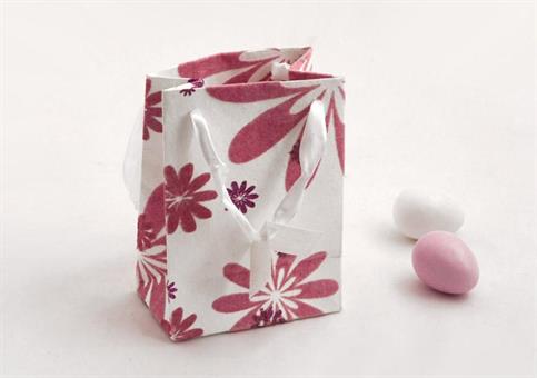 BORSA FIORI Gialli/Fuxia - Cm.13x18x8