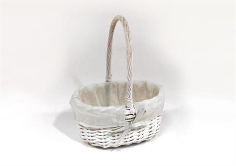 CESTO VIMINI OVALE INT.STOFFA 22X16H12