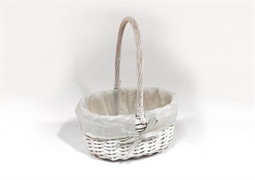 CESTO VIMINI OVALE INT.STOFFA 22X16H12