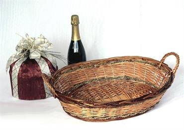 CESTA OVALE con CORDA cm.48x40 h.14