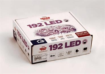 LED 192 LUCI da ESTERNO - CAVO Trasp/Bianco