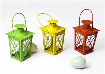 LANTERNA METALLO Colori vari - Mm.75x75x165
