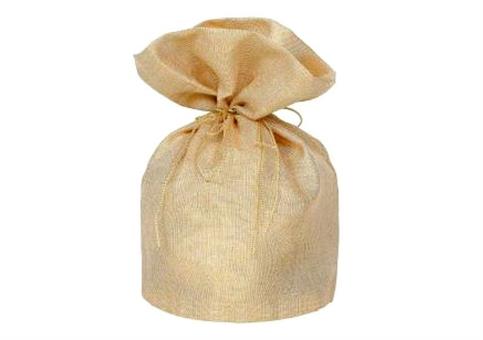 SACCHETTO PANETTONE 23X23X35 PANNA/ARG.