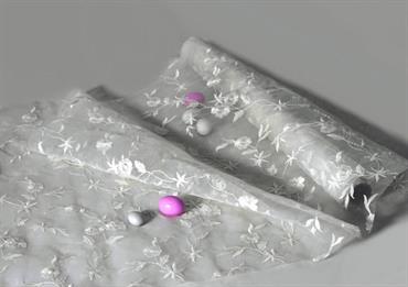 TELO ORGANZA+FIORE - Cm.41 mt.1,5