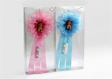 FIOCCO NASCITA + BIMBO Rosa/Azzurro