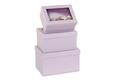 SET 1/3 SCATOLE LILLA con FIORI interni