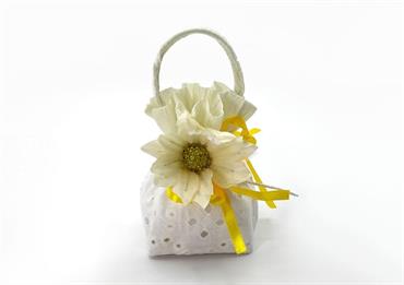 BORSA SANGALLO PANNA con MARGHERITE