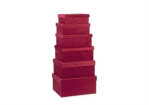SCATOLA VELLUTO ROSSA 1 MIS.