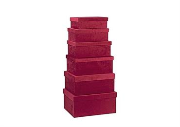SCATOLA VELLUTO ROSSA 1 MIS.
