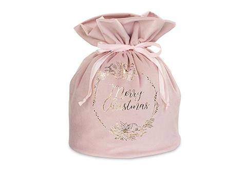 PORTA-PANETTONE ROSA/ROSSO SCRITTA ORO