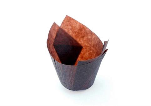 TULIP CUP Marron/Bianco TUBO Pz.180 - Fondo mm.50 h.80