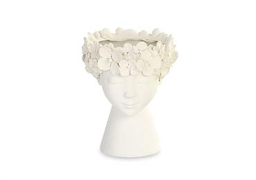 VASO BIANCO VISO DONNA diam.cm.7,5 H.9,5