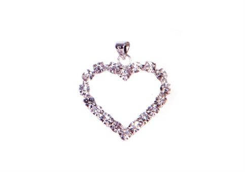 BUSTA 6 pz. CUORE SINGOLO c/STRASS