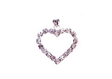 BUSTA 6 pz. CUORE SINGOLO c/STRASS
