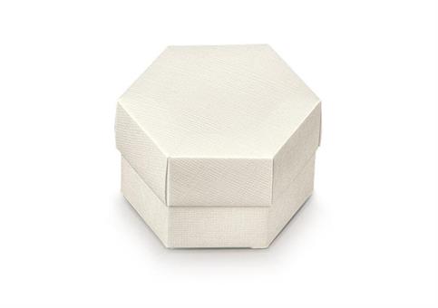 ESAGONO F/Cop+DIV. cm.8x5,5 SETA BIANCO PZ.10