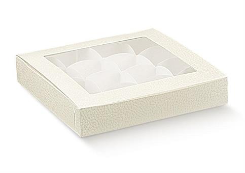 PRATICA c/FIN. +INSERTO cm.16x8x3 PELLE BIANCO CONF.10PZ.