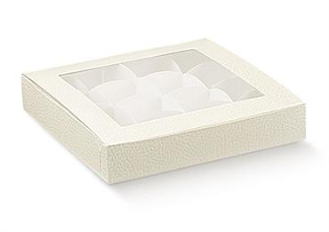 PRATICA c/FIN. +INSERTO cm.16x8x3 PELLE BIANCO CONF.10PZ.