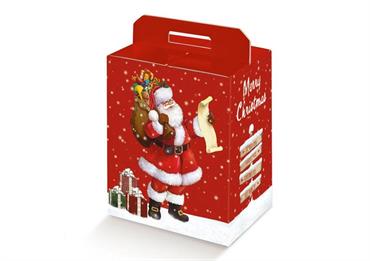 VALIG.PANETT+BOTT. cm.28x20x35 ARRIVA BABBO NATALE