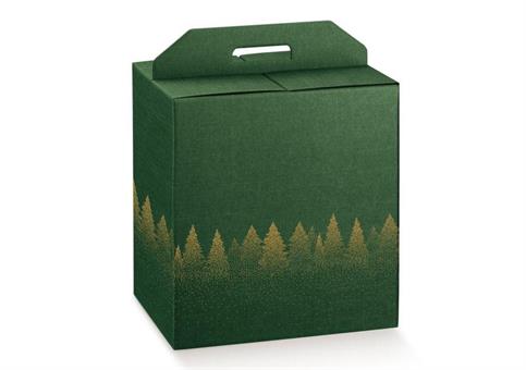 VALIG. PANETT. + BT. cm.33x25 h.35 GREEN FOREST