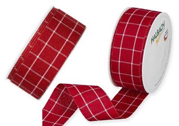 NASTRO QUADRI Rosso/Bianco mm.35 mt.20