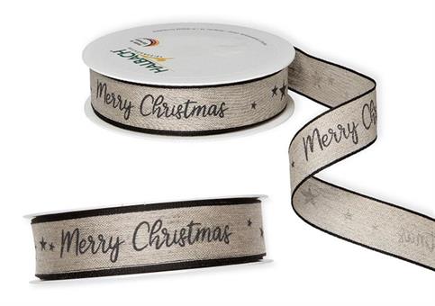 NASTRO LINO BUON NATALE mm.25 mt.15