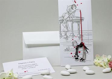 PARTECIPAZIONE SPOSA a PESCA con STAMPA PERSONALIZZATA