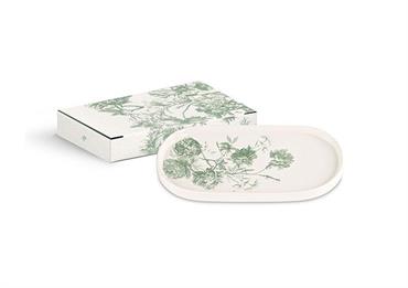 PIATTO OVALE TOILE EUCALIPTO cm.29,5x15 con SCATOLA