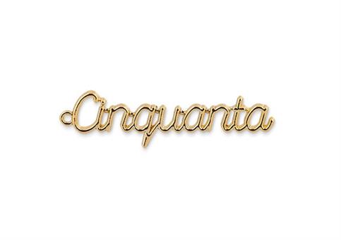 DECORO CINQUANTA DORATO cm.6