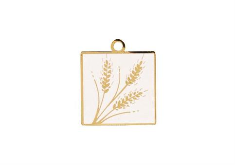DECORO METALLO SPIGA ORO cm.3x3,5