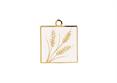 DECORO METALLO SPIGA ORO cm.3x3,5