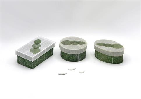 SCATOLA CARTAPESTA FOGLIE VERDI