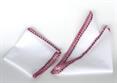 MUSSOLA Bianca BORDO ROSA cm.30x30