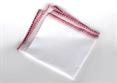MUSSOLA Bianca BORDO ROSA cm.98x98
