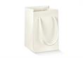 SHOPPER BOX + CORDINI cm.11x11x17 FIBRA Bianco