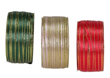 SATEN DOUBLE ROSSO B/ORO mm.6 mt.50