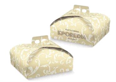 PORTA-TORTA DAMASCATO Avorio cm.25x25x7