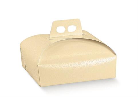 PORTA-TORTA SFERE Crema cm.25x25x7