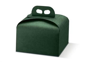 AST.PANETTONE cm.24,5x24,5x13 SETA VERDE