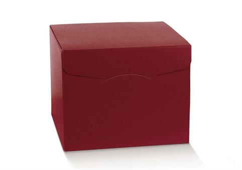 SCAT. SEGRETO cm.30x30x24 FIBRA BORDEAUX