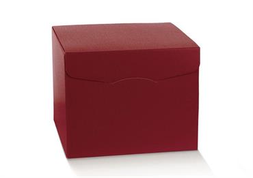 SCAT. SEGRETO cm.30x30x24 FIBRA BORDEAUX