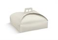 PORTA-TORTA PELLE Bianco cm.23x23x7