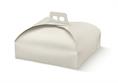 PORTA-TORTA PELLE BIANCO cm.27x27x7