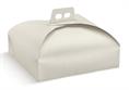 PORTA-TORTA PELLE Bianco cm.29x29x7