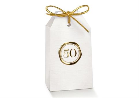 TAG cm.5,5x3,5x10 FIBRA Bianco 50 STAMPA CALDO