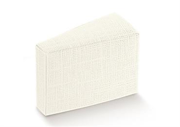 FETTA TORTA cm.8x4,5x5 SETA BIANCO+PIZZO