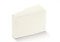 FETTA TORTA cm.8x4,5x5 SETA BIANCO+PIZZO