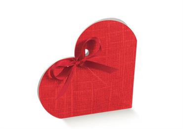 CUORE cm.6,5x1,5 SETA Rosso